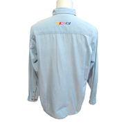 Chemise Jean NASCAR Café Authentic Bleu Clair Vintage Taille M