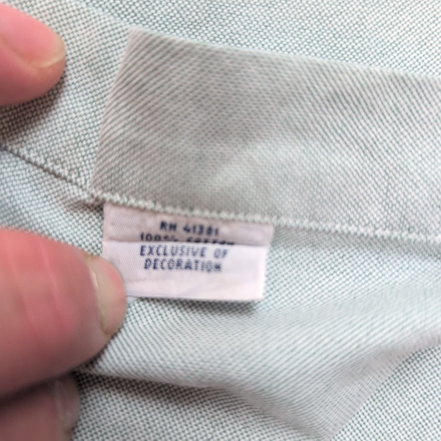 Chemise Ralph Lauren XXL Vert Pastel Oxford Logo Marron Grandes Tailles