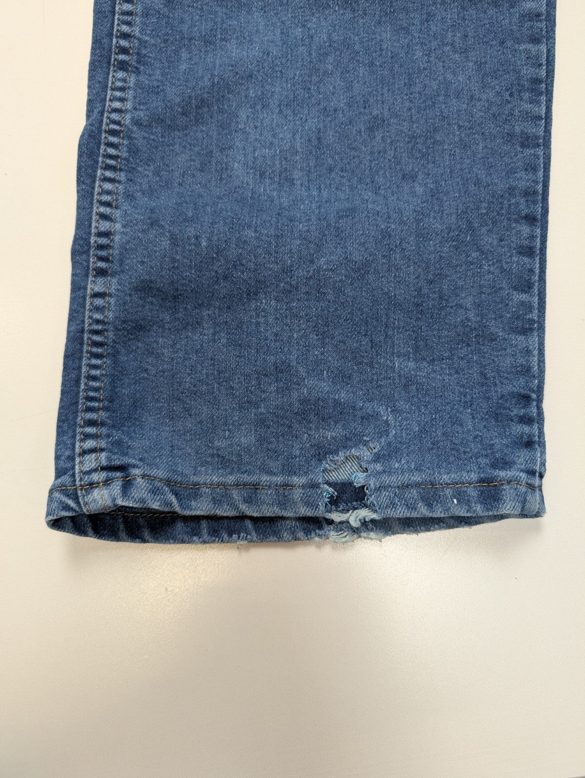 Jean Wrangler Homme Vintage Bleu W42 L29 Denim Pantalon Look Usé Distressed