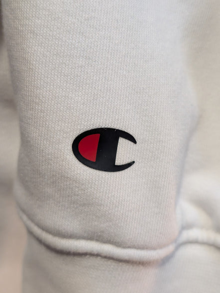 CHAMPION Sweat à Capuche Homme S Blanc Logo Drapeau Américain Hoodie Sport