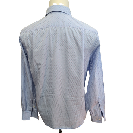 Chemise Tommy Hilfiger Slim Fit Bleu Ciel motif Micro Points 1 Poche - T.M