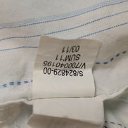 Chemise manches courtes GAP blanche rayures brodées taille M #704msch