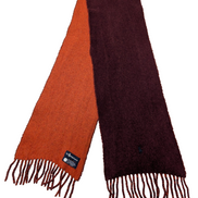 Écharpe Polo Ralph Lauren Réversible Laine d'agneau Bordeaux Orange Made Italy
