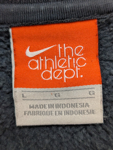 Sweat Nike Col Zippé Noir Logo Brodé Poche Kangourou - Taille L (M)