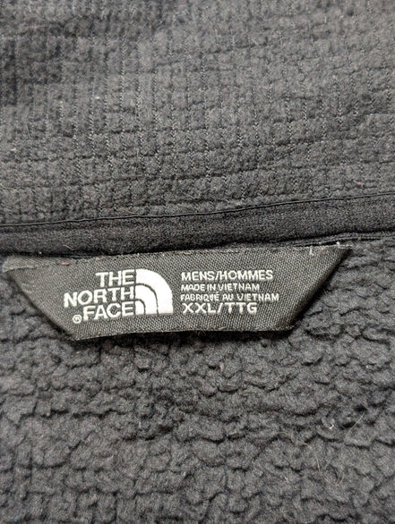 The North Face Polaire Col Zippé Noir - Texture Quadrillée - Taille XXL Homme