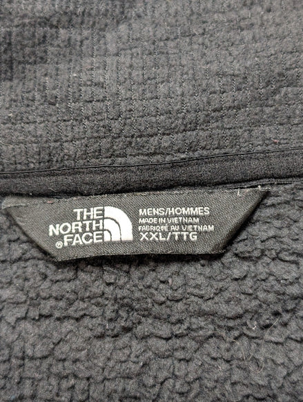 The North Face Polaire Col Zippé Noir - Texture Quadrillée - Taille XXL Homme