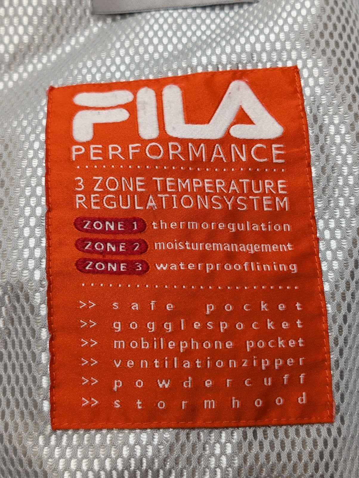 Blouson Fila Performance L 46/48 Veste Ski RARE Thermore Official Italian Team