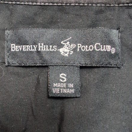 Chemise Beverly Hills Polo Club S Noire Unie Coton Polyester manches longues