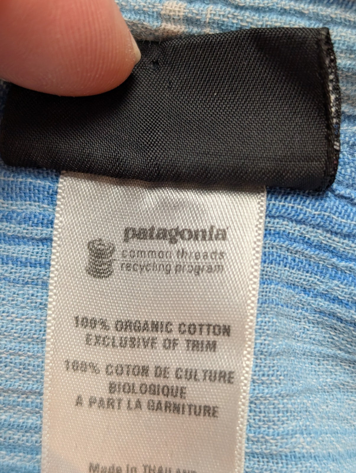 Chemise Patagonia bleue à carreaux manches courtes taille XL #277msch