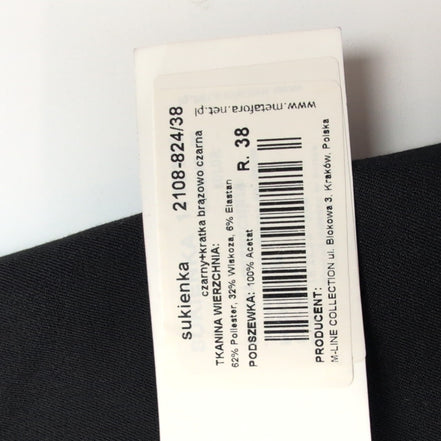 Robe Metaphora T38 Noire Motifs Sans Manches Zip Côté