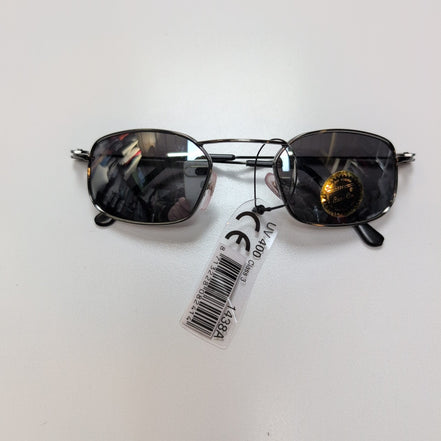 Lunettes de soleil Y2K Bar-On Futuriste Métal Chromé Gris Foncé Effet Miroir