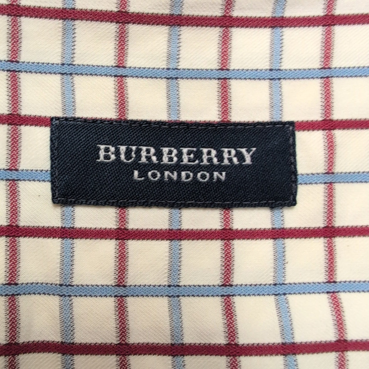 Chemise BURBERRY Taille 4 L Bleu Blanc Rouge Carreaux 100% Coton Logo Bleu