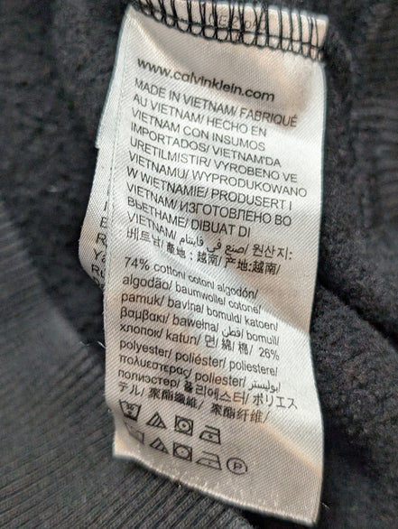 Sweat à Capuche Calvin Klein Noir - Logo Or & Blanc - Taille M