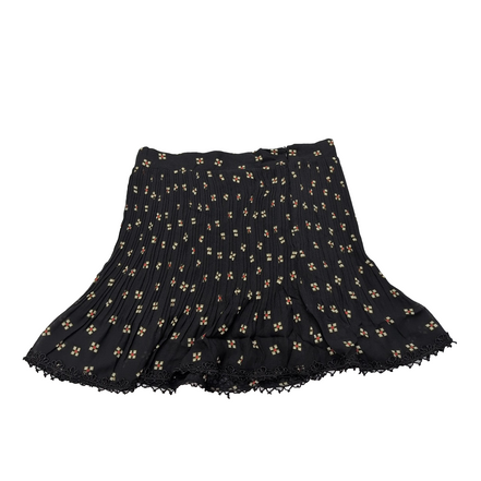 Mini Jupe Femme Grace & Mila Lucas Taille M Noire Plissée Dentelle Neuve