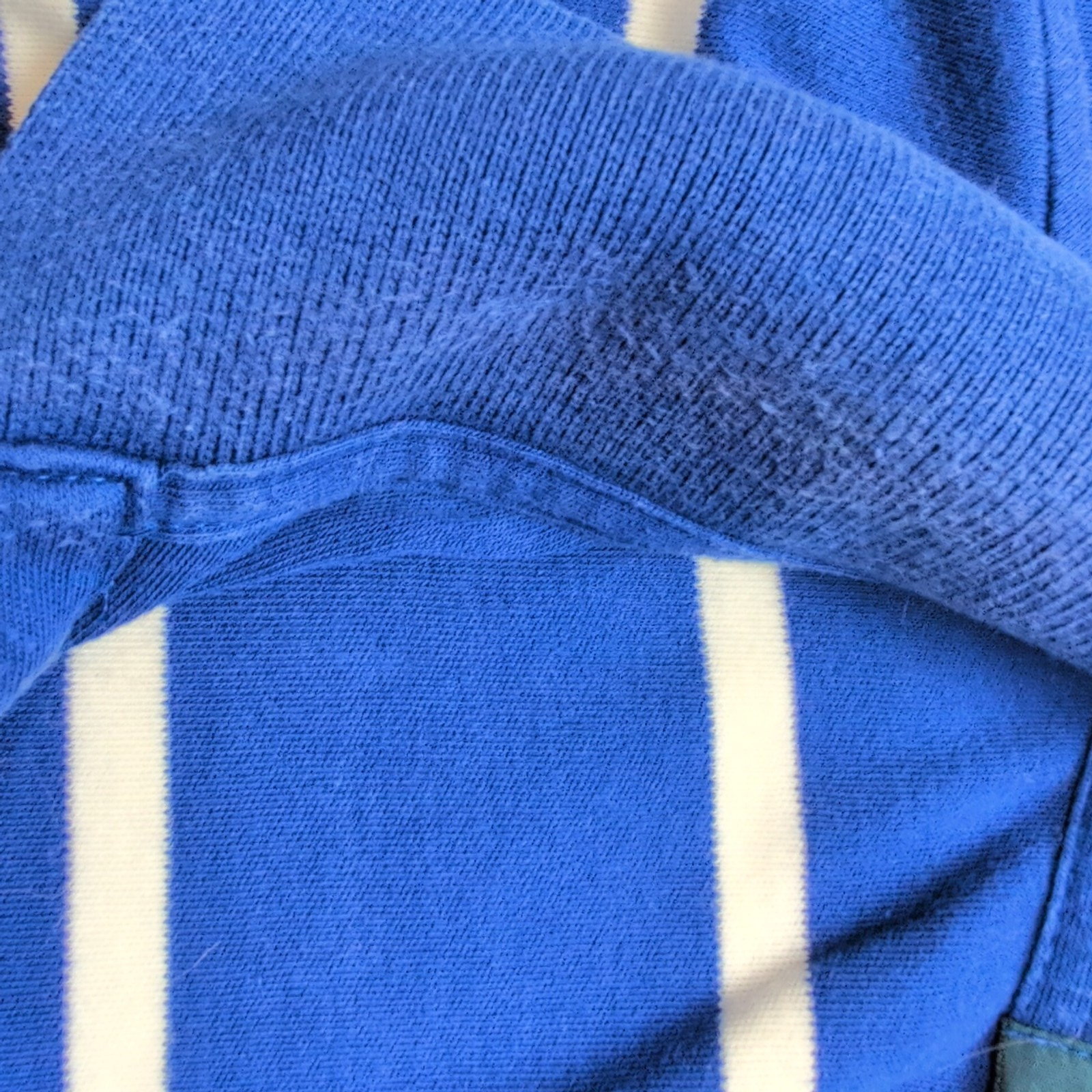 Polo Ralph Lauren Homme L Bleu Rayures Blanches Logo Blanc Polo Manches Courtes