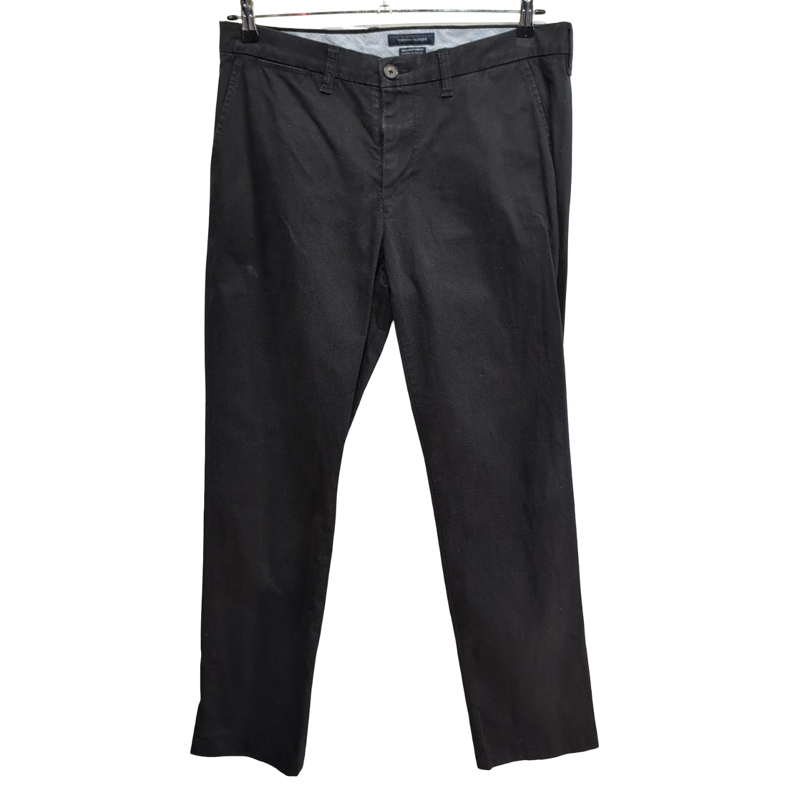 Pantalon chino Tommy Hilfiger stretch noir taille W34xL32 FR44 #49ct