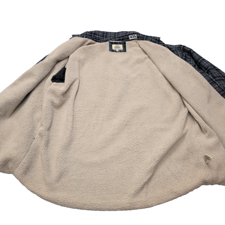 Surchemise Levi's Vintage Flanelle Carreaux Gris / Noir Doublée Sherpa Taille XL