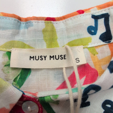 Chemise Hawaïenne Femme Musy Muse Paris S Neuve Étiquette Coton Lin