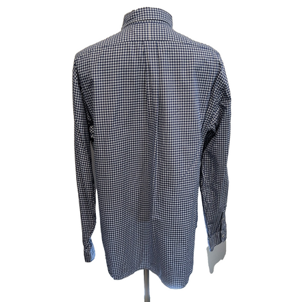Chemise Ralph Lauren XL Classic Fit Bleu Marine Vichy Coton Excellent État