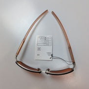 Lunettes de soleil Y2K Rectangulaires Gris Satiné Verres Ambre Branches Semi-épa