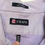 Chemise CHAPS violet lila uni 1 poche manches longues homme taille XL / XXL