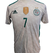 Maillot Algérie Blanc Adidas Mahrez 7 Champion Afrique 2019 Taille 176 (S/M)