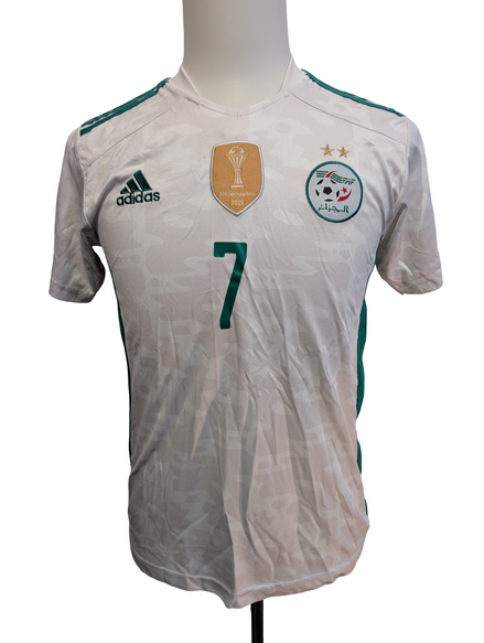Maillot Algérie Blanc Adidas Mahrez 7 Champion Afrique 2019 Taille 176 (S/M)