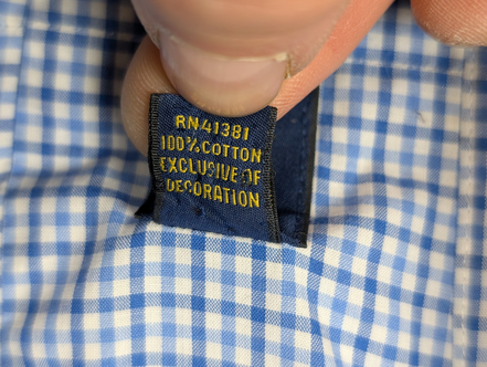 Chemise Polo Ralph Lauren Shirt L Petits Carreaux Bleu Blanc Button Down Logo