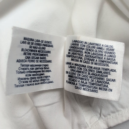 Chemise Femme Ralph Lauren Blanche Manches Courtes T18 XS/S Coton