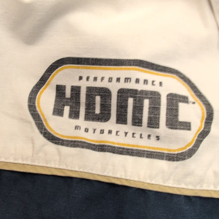 Harley Davidson Chemise Bleu Marine Blanche Manches Courtes Homme XL Vintage