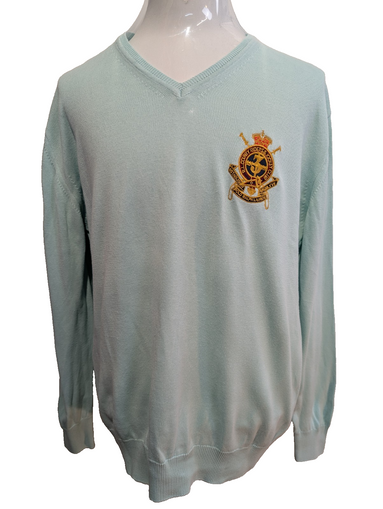 Pull Fin Polo Ralph Lauren Écusson Col V XL Vert Pastel 100% | 539WSR