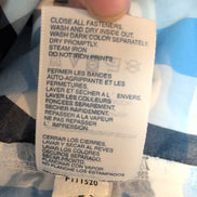 Chemise Tommy Hilfiger Manche Courte Carreaux Bleu Logo & Broderies XL 18 ans