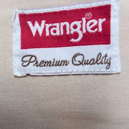 Chemise Wrangler crème 100% coton 2 poches rabat Taille L (Défaut)
