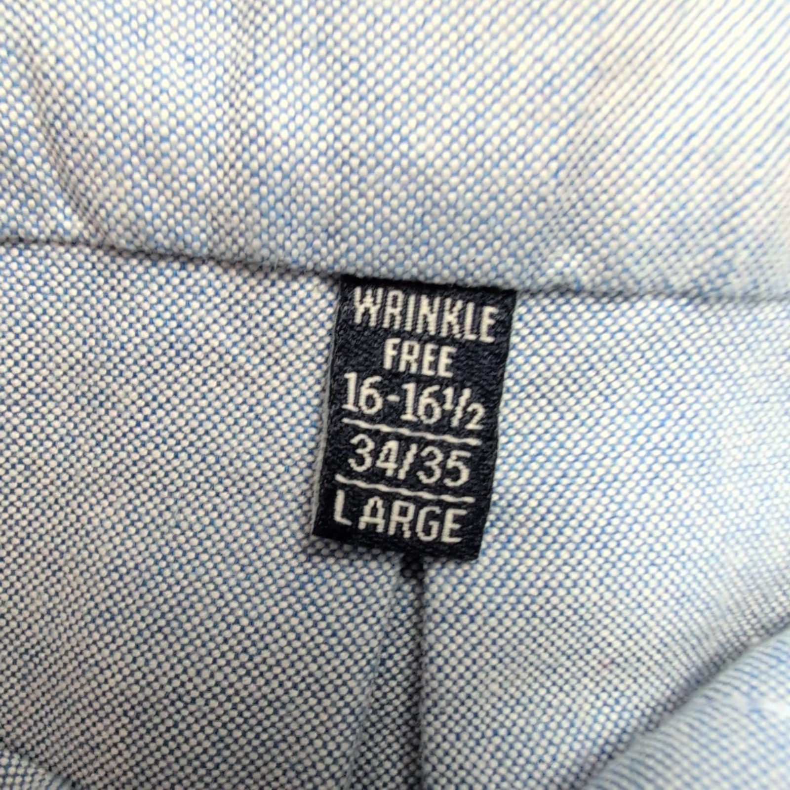 Chemise Chaps Oxford Bleu Clair Coton Manches Longues Taille L