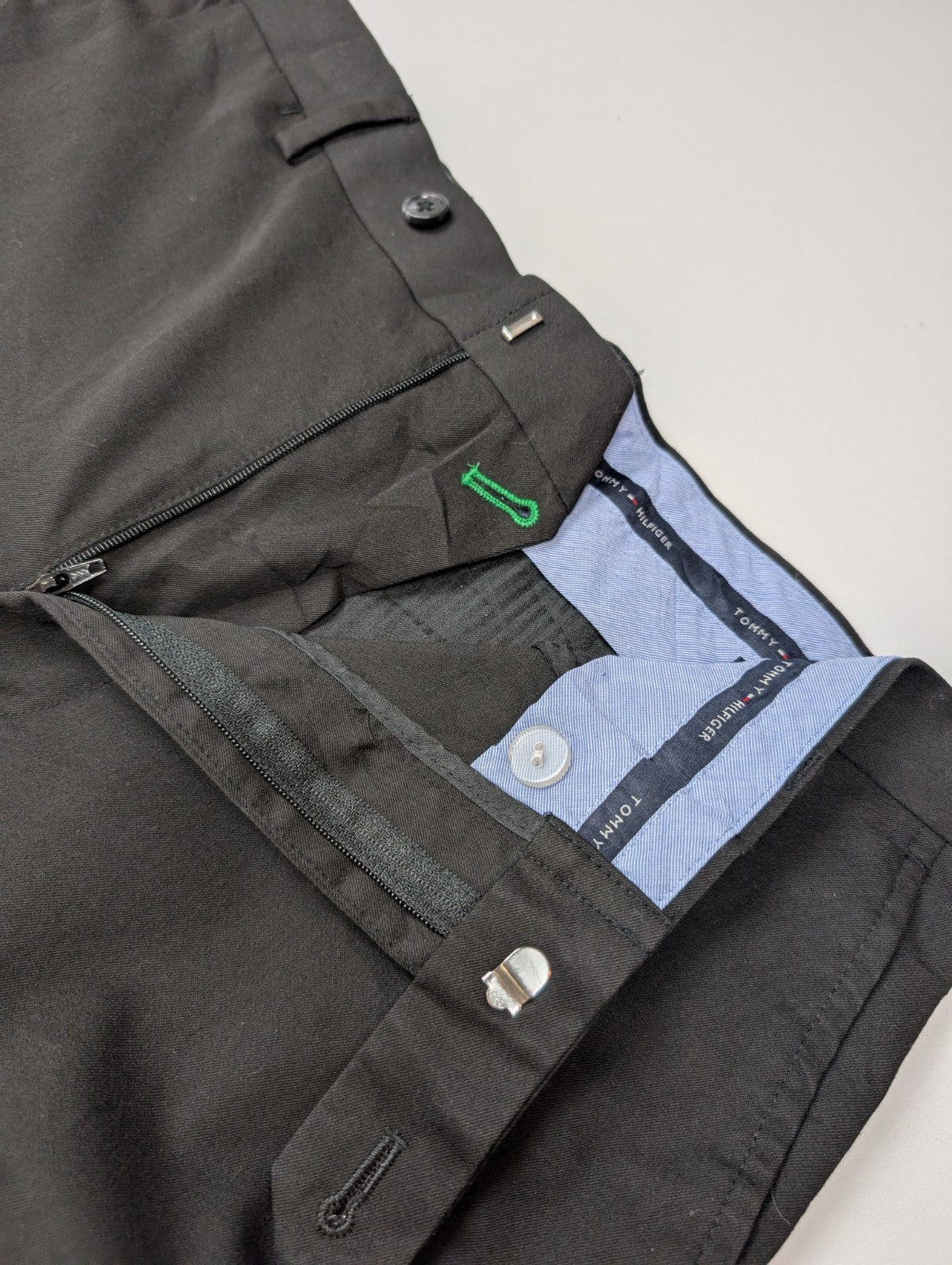 Pantalon de Costume TOMMY HILFIGER Noir 💎 Taille W34/44 FR 💎 Coupe Stretch