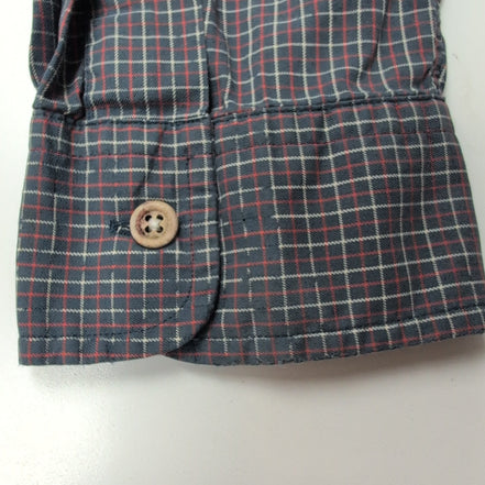 Chemise Ralph Lauren Taille L Classic Fit Gris Rouge Carreaux Logo Brodé Coton