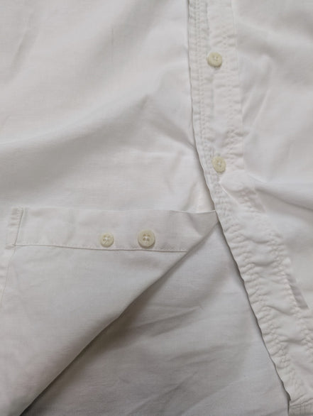 Chemise Dockers blanche unie 1 poche manches longues homme taille XL