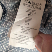 Chemise Michael Kors M Bleu Micro Motif Blanc 100% Coton manches longues