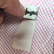 Chemise BURBERRY 100% Coton Rose Fuchsia L Logo Brodé Manches Longues