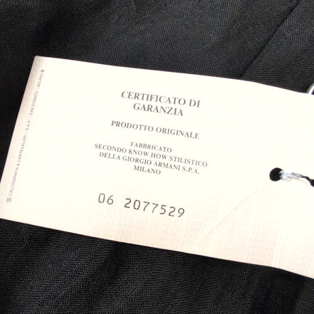 Pantalon Mani 100% Lin Noir Chino à Pinces Made in Italy Neuf W36