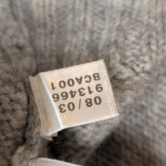 Pull ADIDAS Vintage Col Zippé 80% Laine Gris Logo Brodé Femme Taille L
