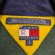 Sweat Polaire Épais Vintage Tommy Hilfiger Col Zip Vert Taille S | 537WSR