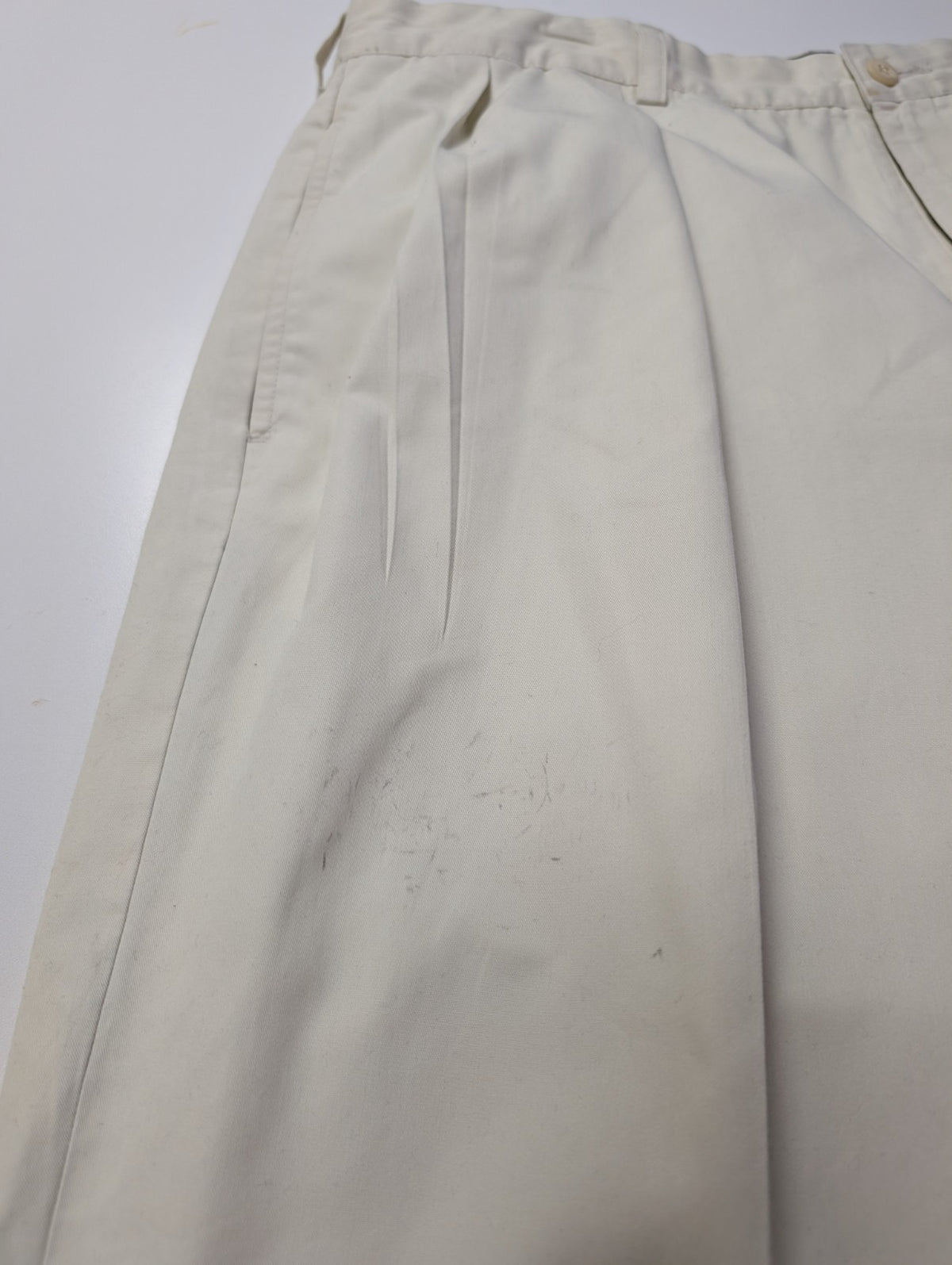 Pantalon chino Polo Ralph Lauren Andrew Pant W38 L32 crème pinces Singapore