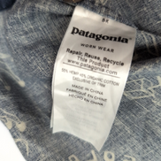 Chemise Patagonia XL Bleu Marine Motif Western Manches Courtes Chanvre Coton