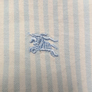 Chemise BURBERRY L bleu à rayures logo brodé 100% coton excellent état