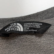 The North Face Sweat Col Rond Gris - Logo Brodé Manche - Taille L Femme