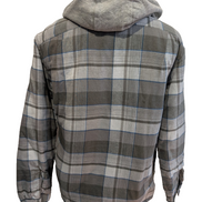 Wrangler Surchemise Flanelle Matelassée Capuche T.S Veste Carreau Gris |243S