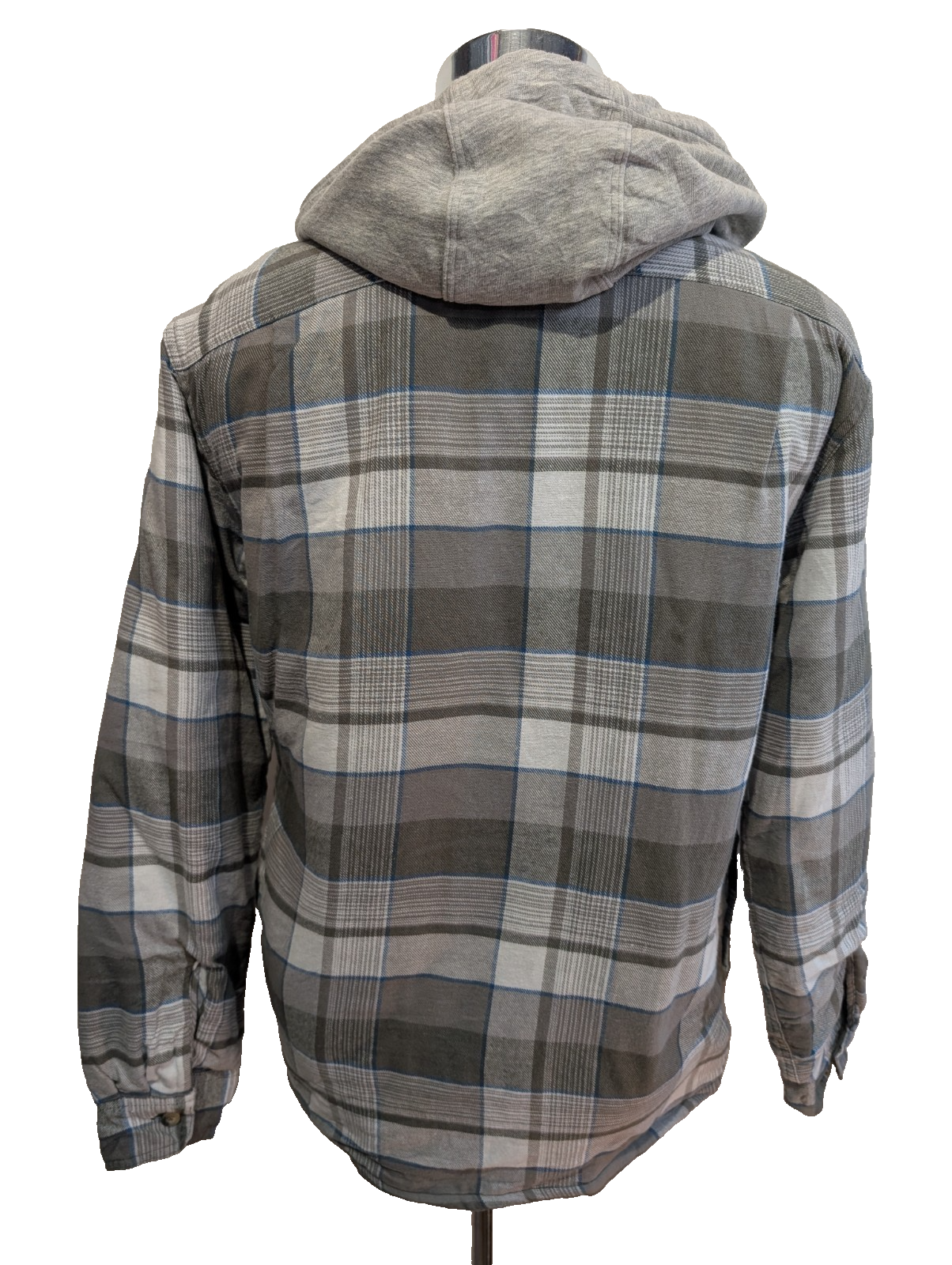 Wrangler Surchemise Flanelle Matelassée Capuche T.S Veste Carreau Gris |243S