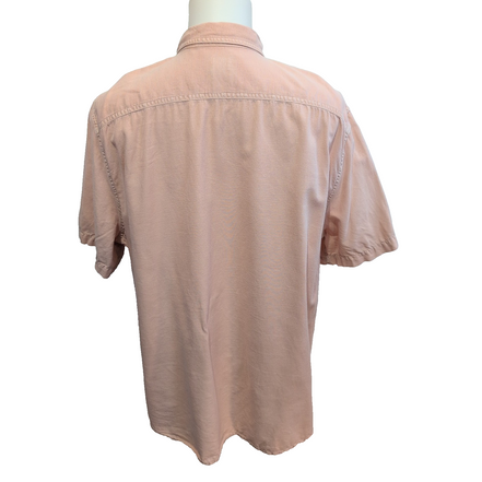 Chemise LEVI'S Homme XXL Saumon Mélange Coton et Lin Manches Courtes Poche