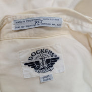 Chemise à manches courtes Dockers blanc cassé uni 2 poches taille XXL Homme